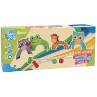 Eddy Toys Croquetspel met Houten Dieren – Krocket Spel voor Kinderen – Compleet Speelset met Croquetstokken en Ballen – Motoriekspel voor Buiten – Buitenspeelgoed vanaf 3 Jaar