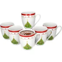 MamboCat Set van 6 Christmas Dream koffiemokken porselein