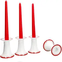 MamboCat Set van 4 Christmas Dream kandelaars hoogte 10,7 cm gemaakt van porselein