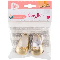 Corolle babypop gouden ballerina schoenen - poppenaccessoire 36cm.