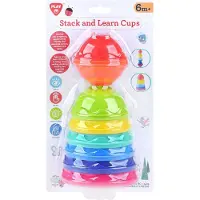 Play stapelbekers speelgoed - kleurrijke leerbekers voor kinderen.