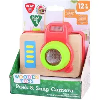 Play houten speelgoedcamera educatief speelgoed multi kleuren.
