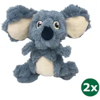 Kong scrumplez koala pluche met piep grijs 2x 22x23x10 cm