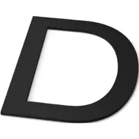 Geroba Letter D Model: Huisletter Staal