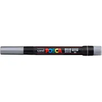 Uni-Ball acrylmarker - brushpunt PCF-350 - 1-10 mm - zilver