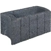 Gardenlux 5 stuks! Ovalflor zwart 40x21x20 cm