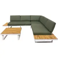 Eurofleur Aanbieding Dilos loungeset wit hoekset L253 x B253 cm