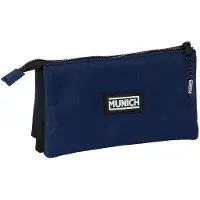 Big Buy Cooking Pennenetui met 3 vakken Munich Basic Marineblauw 22 x 12 x 3 cm