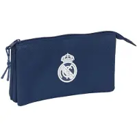 Safta Pennenetui met 3 vakken Real Madrid C.F. Marineblauw 22 x 12 x 3 cm