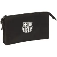 Safta Drievoudig multifunctioneel etui FC Barcelona, zwart, 22 x 12 x 3 cm