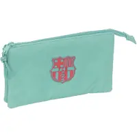 Safta Drievoudig multifunctioneel etui FC Barcelona, groen, 22 x 12 x 3 cm