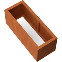 Geroba Artesa Rechthoekige plantenbak cortenstaal L100 x B40 x H40 cm zonder bodem