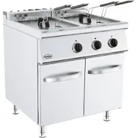 CombiSteel Base 700 - Friteuse - Elektrisch - 2x 18L - 400v - Aftapkranen - 800x700x900mm - Horeca friteuse