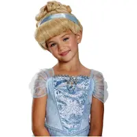 Smiffys - Disney Cinderella Deluxe Pruik Kinderen - Blond