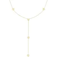 Yehwang Endless love ketting - RVS (Verkleurt niet) - Goudkleur- hartjes- valentijn - moederdag