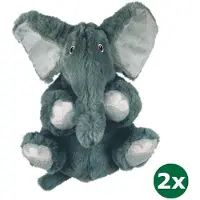 Kong comfort kiddos olifant grijs 2x 12,5x15x10 cm