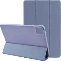Mobigear Tablethoes geschikt voor Apple iPad Air 11 Inch (2024) Hoes | Tri-Fold Gel Bookcase - Paars