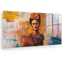 MuchoWow Glasschilderij 120x60 cm - Schilderij acrylglas - Portret - Sieraden - Schilderachtig - Foto op glas - Muurdecoratie woonkamer - Wanddecoratie slaapkamer - Schilderijen