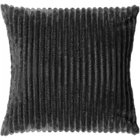 Dutch decor MART - kussenhoes 45x45 cm - zacht ribfluweel - corduroy - Charcoal Gray - antraciet - met rits - zonder binnenkussen