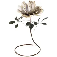 MEA Bloem wit, metaal 23x14x25cm