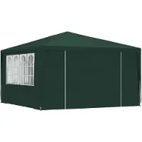 vidaXL Professionele partytent met zijwanden, 4x4 meter, groen, 90 g/m² - Paviljoens & partytenten