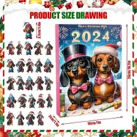 Equivera Adventskalender 2024 - Kerst Puppy Hanger - 24 Dagen Aftelkalender voor Katten- en Hondenliefhebbers - 2D Acryl Puppy Hangers - Kerstboomversiering