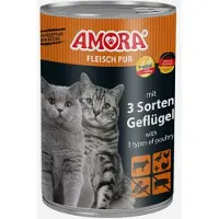Amora Kattenvoer 6x400g - Kalkoen & Konijn