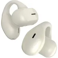 Xssive Open Ear Oortjes Beige | Draadloze Oordopjes met Oorhaak | Bluetooth 5.3 | Sport Oortjes Draadloos | Hardloop Oordopjes die Niet Uitvallen | IPX4 Waterbestendig