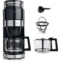 Barista filterkoffiemachine met ingebouwde molen, LED-touchdisplay en timer - 900W - Koffiefilterapparaat, koffiezetapparaat voor koffie en koffiegenot