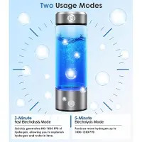 Equivera Hydrogen Waterfles - Hydrogen Generator - Hydrogeen Water - H2 + Hydrogeen - Draagbare Drinkfles - Gezondheid - Incl. E-Book