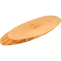 Kesper Boomstamschijf serveer/kaas plank - 45 x 17 x 2,5 cm - ovaal - berkenhout - serveerplank van hout