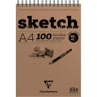 Clairefontaine Sketch Wirebound Pad Schetsboek A4 90 g
