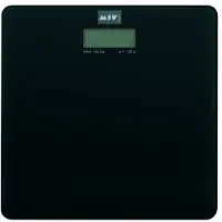 MSV Personen weegschaal - zwart - glas - 30 x 30 cm - digitaal - Weegschalen