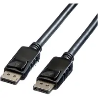Roline DisplayPort kabel, DP-DP, v1.2, M - M, TPE, zwart, 7,5 m