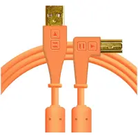 Chroma Cables USB-A To USB-B 1.5m Neon Orange Angled