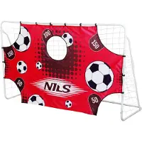 Rosfix BR240P 2-in-1 voetbaldoel met net en doelwand, 240x150cm, merk NILS