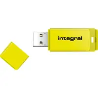 Integral Neon USB 2.0 stick, 16 GB, geel