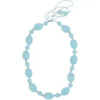 Behave – Verstelbare damesketting – Zomerse look – Aqua blauw acryl