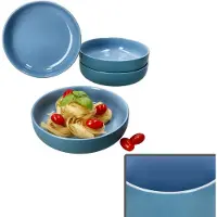 Ritzenhoff & Breker Set van 4 Jasper aardewerk soepborden oceaanblauw - 414387