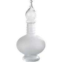 J-Line vaas+stop flesje deco joey glas small 17.5x17.5x38cm