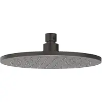 Ivy Aia Toebehoren Hoofddouche medium 30cm met antikalk nozzels RVS316 geborsteld carbon black PVD