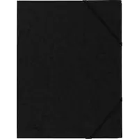 Exacompta Elastomap Genuine Premium Pressboard 555411E A4 Gewafeld karton Elastiek 24 (B) x 0,3 (D) x 32 (H) cm Zwart 25 Stuks