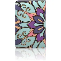 B2Ctelecom Samsung Galaxy Tab A8 2021/2022 Tablet Cover Purple Flower