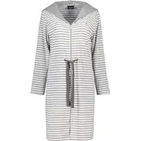 Cawö Badjas Home 834 Capuchon & Tunnelkoord Women Platinum-S