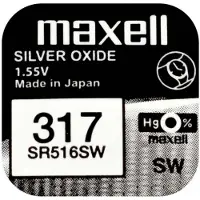 Maxell 317 / SR 516 SW Silver Oxide horlogebatterij 10 Stuks