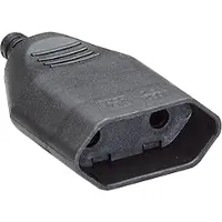 Bachmann CEE 7/16 (v) niet-geaarde stroomstekker | zwart | 3 stuks