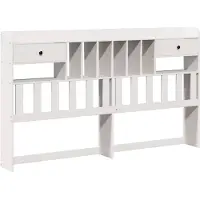 vidaXL Hoofdbord met opbergruimte 180 cm massief grenenhout wit