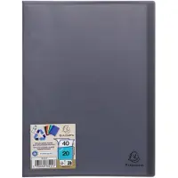 Exacompta 20x Showmap in halfharde gerecyclede PP Opak 40 zichten - A4 - Zwart - 78521E