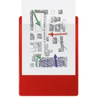 Exacompta 10x Klemplaat met insteektas - 23x32cm voor A4 - Rood - 19295E