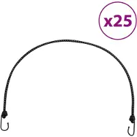 vidaXL Spanelastieken met reflecterende strips en haken 25 st 100 cm